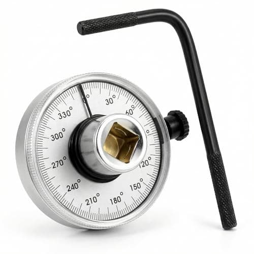 Image of QWORK® 360 Degree Torque Wrench Angle Gauge Tool 1/2" Drive with Flexible Arm