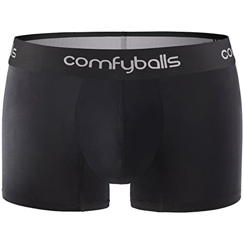 Image of Comfyballs Men's Pitch Black Performance Regular Leg Boxer Brief (Pitch Black/3XL)