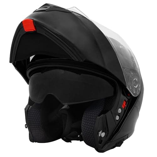Image of Zorax Black L (59-60cm) ZOR-838 Double Visor Modular Flip up Front Motorcycle Motorbike Helmet ECE 2206 Approved