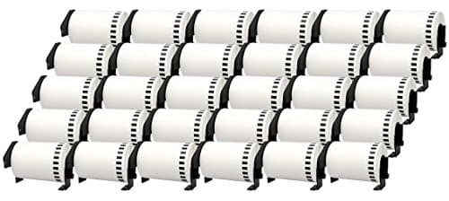 Image of 30 Compatible Rolls DK22243 DK-22243 102mm x 30.48m Continuous Address Labels for P-Touch QL-1050 QL-1050N QL-1060N QL-1100 QL-1110NWB