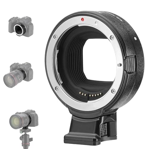 Image of NEEWER EF to EOS R Mount Adapter, Autofocus Converter Ring Compatible with Canon EF/EF-S Lens to EOS R Ra RP R6 Mark II R6 R5 R3 R7 R10 R8 R50, Max Load: 4.4lb/2kg, NW-EF-EOSR