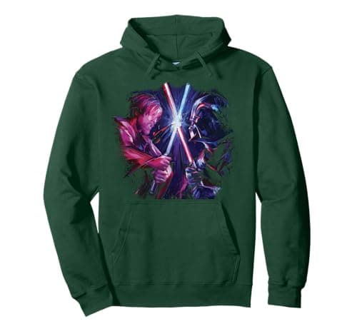 Image of Star Wars Obi-Wan Kenobi Darth Vader Duel Painted Pullover Hoodie