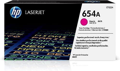 Image of HP CF333A 654A Original LaserJet Toner Cartridge, Magenta, Single Pack