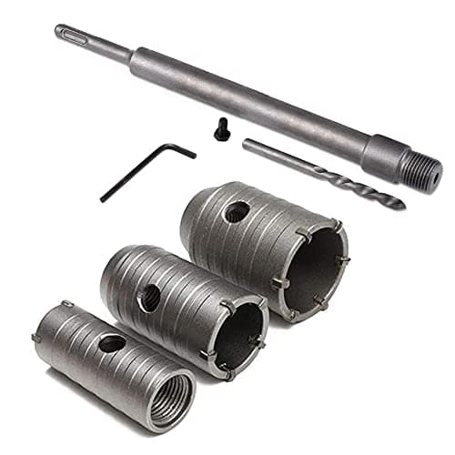Image of 350MM Round Handle Sds Wall Drill Bit, Concrete Cement Stone Tungsten Carbide Drill Bit With 30/40/50MM, High Strength, Stability, Fast Drilling For Air Conditioners, Washing Machines Pipe Punching