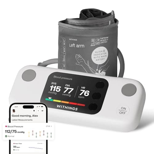 Image of Withings BPM Vision Smart Blood Pressure Monitor | Heart Rate Monitoring Device with ECG and Headphone Fibrillation Detection | Wi-Fi and Bluetooth | iOS and Android