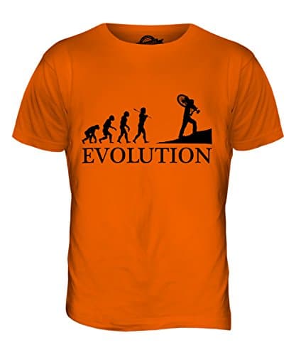 Image of Candymix - Cyclocross Evolution of Man - Mens T Shirt Top T-Shirt, Size X-Small, Colour Orange