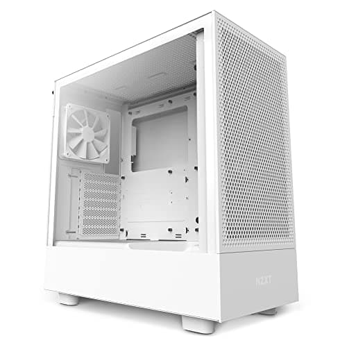 Image of NZXT H5 Flow RGB Compact ATX Mid-Tower PC Gaming Case – High Airflow Perforated Front Panel Tempered Glass Side Cable Management 2 x F140 Core Fans 280mm Radiator Support White