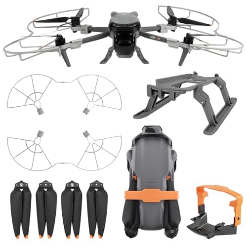 Image of Craznick Air 3S Propellers - with Blades Guards Propeller Holder Prop Fixator Foldable Landing Gear Legs Paddle Stabilizer Protector Kit for DJI Air 3/Air 3S Drone Accessories