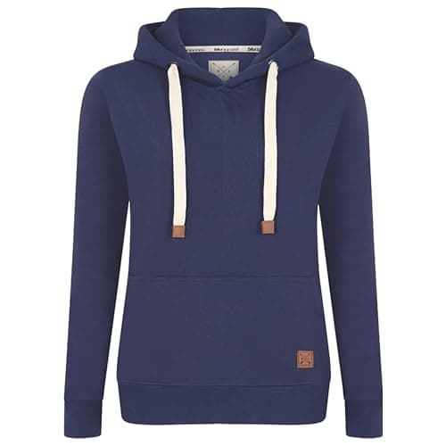 Image of Blu Apparel Ladies Overhead Hoodies Extra Warm Women's OH Hoody Warm Fleece Lined Sweatshirt Activewear Jumper for Women (UK, Numeric, 16, Regular, Regular, Navy)