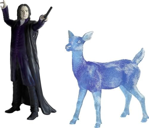 Image of SCHLEICH Harry Potter - Professor Snape and Patronus Deer Figurines - 2PC Harry Potter Set - Wizarding World Collectible Figures for Kids and Adults - Ages 6+ | 42683