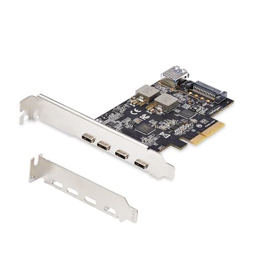 Image of StarTech 5-Port USB PCIe Card, USB 3.2 10Gbps, PCI Express Card with 4x USB-C Ports, 1x USB-A Internal Port