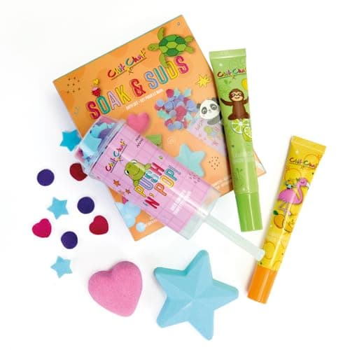 Image of Chit Chat Soak & Suds 5 Piece Bath Set - Bath Time Pamper Set for Kids