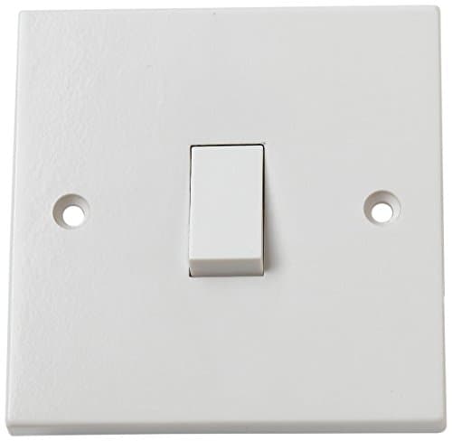 Image of Merriway BH02606 Rocker 10amp Single Electric Wall Switch 1-Gang 1-Way - White
