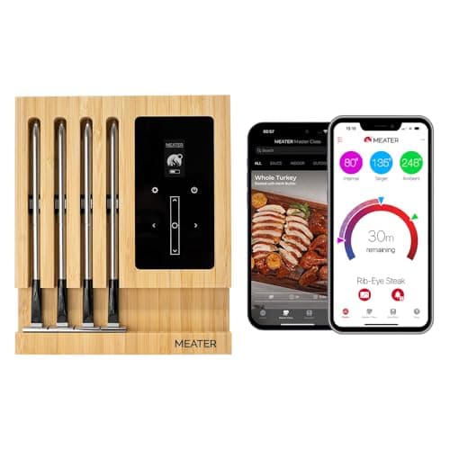 Image of MEATER Block: 4-Probe Premium WiFi Smart Meat Thermometer | for BBQ, Oven, Grill, Kitchen, Smoker, Rotisserie | iOS & Android App | Apple Watch, Alexa Compatible | Dishwasher Safe