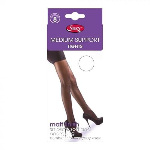 Image of Ozmoint SILKY Medium Support Tights - Factor 8, 30 Denier Graduated Compression Tights for Enhanced Circulation and Reduced Fatigue (UK, Alpha, L, Regular, Regular, Diamond)