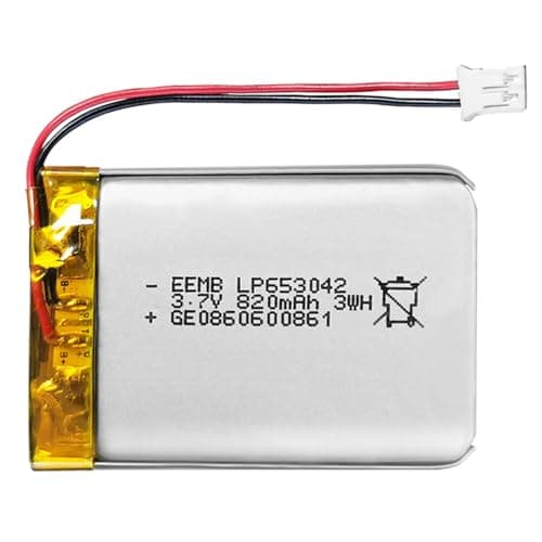 Image of EEMB Lithium Polymer battery 3.7V 820mAh 653042 Lipo Rechargeable Battery Pack with wire JST Connector-confirm device & connector polarity before purchase