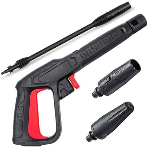 Image of 2350 PSI High Pressure Washer Trigger Spray Gun Lance Washer Replacement Kit Quick Connect Release System for Bosch, AQT with Adjustable Spray Wand Nozzle & Rotating Turbo Nozzle
