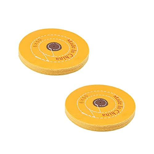 Image of Utoolmart 150mm/6-Inch Buffing Polishing Pad Wheel Cotton for Fine Polishing of Various Gold and Silver Jewelry Hardware Products 2pcs