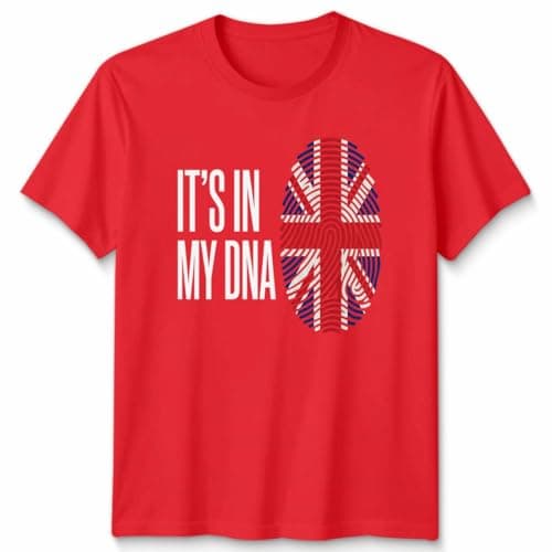 Image of D&T England Its in My DNA Unisex T Shirt Football Russia Country Pride Fans Gift Mens Womens Graphic Tee Unisex M Red