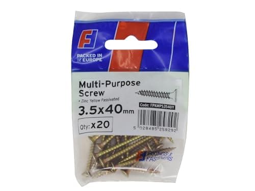 Image of Forgefix Multi-Purpose Pozi Screw CSK ST ZYP 3.5 x 40mm ForgePack 20. They are suitable for numerous ironmongery, joinery, electrical and plumbing applications.