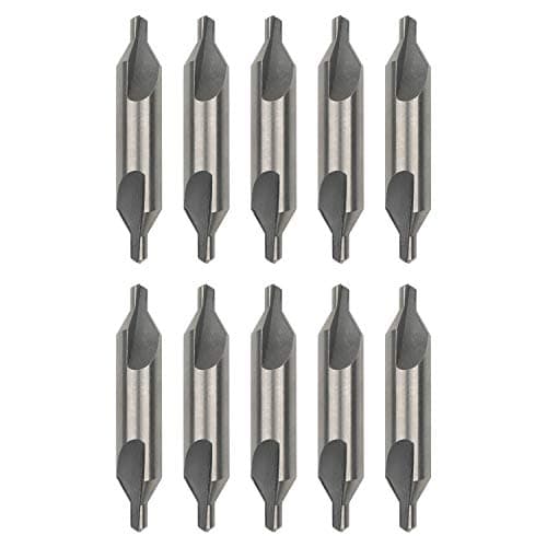 Image of Pxyelec 4.0mm HSSCenter Drill Bits Set, HSS Center Drills Countersinks 60 Degree Angle Bit Set Tool for Lathe Metalworking Pack 0f 10