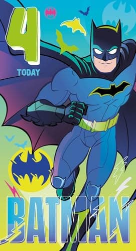 Image of WB - BATMAN BIRTHDAY CARD AGE 4