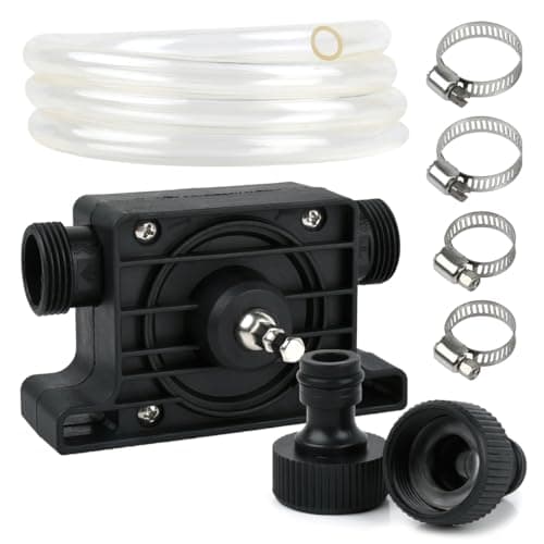 Image of Mini Electric Drill Pump, Self-Priming Water Transfer, Portable Hand Drill Powered Water Pump with 2M Hose, Suitable for Transferring Water Oil and Home Garden