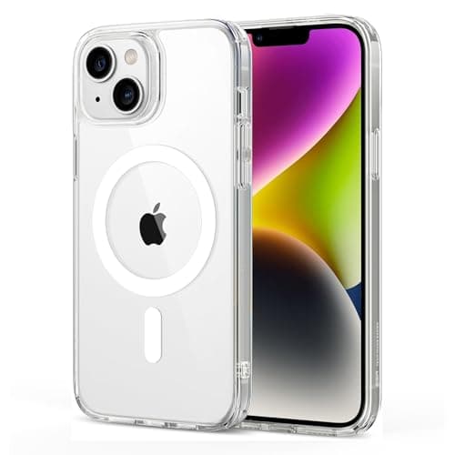 Image of ESR for iPhone 14 Plus Case, Magnetic Case Compatible with MagSafe, Shockproof Military-Grade Protection, Magnetic Phone Clear Case for iPhone 14 Plus, Classic Hybrid Series, Clear