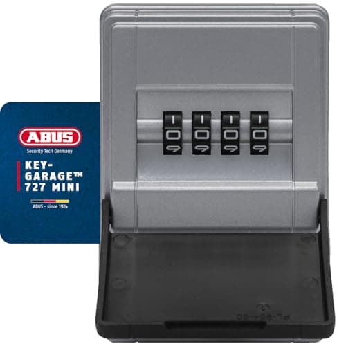 Image of ABUS KeyGarage™ 727 Mini - Wall-mounted Key Box - for Keys or Small Valuables - 77455 - Black/Silver