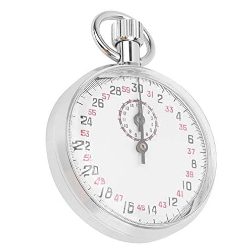 Image of Yctze Mechanical Stopwatch Round Chronograph Timer for Running，Physics Teaching，and Events | Stainless Mechanical Stopwatch，，Chronograph，Timer，，Running ，Stai