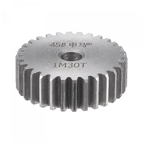 Image of sourcing map Straight Spur Gear 6mm Bore 30T Mod-1 Hardened 45# Steel Spur Diff Differential Motor Gear RC Car Replacement Parts