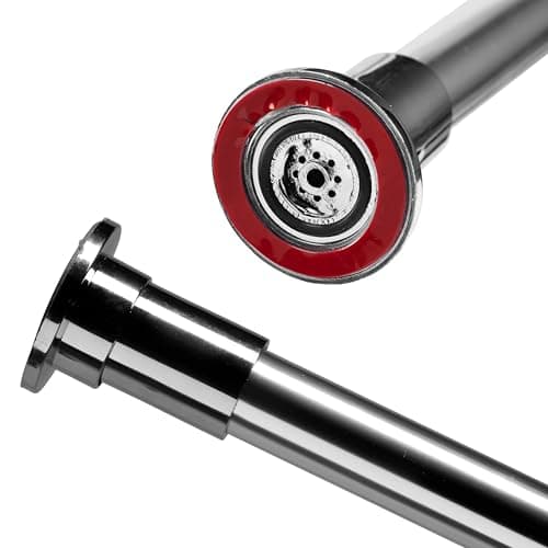 Image of Croydex AD100100 Stick 'N' Lock Plus Easy to Fix Extendable Shower Cubicle Telescopic Rod with 22 mm Tube, Aluminum, Chrome