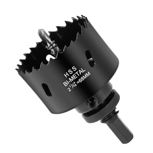 Image of Flintronic 68mm Hole Saw, HSS Bi-Metal Hole Cutter, Hole Saw Drill Bit for Soft Metal, Wood, Plasterboard, Ceiling Board, PVC Board and Plastic for Cutting Circular Holes