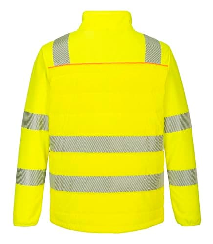 Image of Portwest DX4 Hi-Vis Hybrid Baffle Jacket Yellow/Black Medium