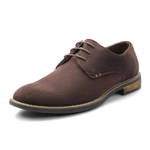 Image of Bruno Marc Men's Suede Leather Lace Up Derbys Brogues Shoes,Size 7,Dark/Brown,URBAN-08