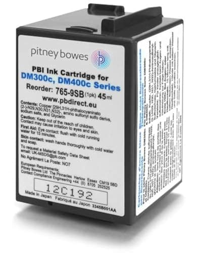 Image of Pitney Bowes SendPro C Auto, DM300c, DM400c Series Original Ink Cartridge Blue (SL-865-9SB)