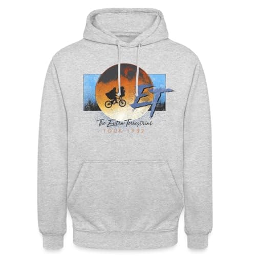 Image of Spreadshirt E.T. The Extra-Terrestrial Tour 1982 Unisex Hoodie, XXL, light heather grey