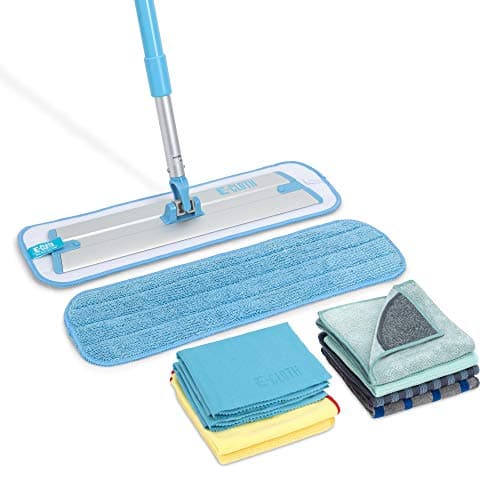 Image of E-Cloth 10-pc Home Cleaning Combo Set, Microfiber Cleaning Supplies Includes Reusable Microfiber Cleaning Cloth and Mop for Floor Cleaning, Washable and Reusable, 100 Wash Promise
