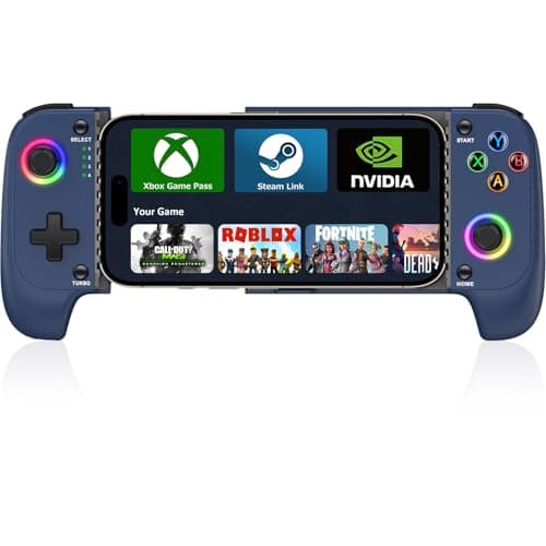 Image of Fanxieast Wireless Mobile Gaming Controller for iPhone/Android,Exquisite Phone Game Controller with Hall Effect Joystick/Dynamic RGB/Wake Up/TUROB,iPhone Game Controller for Xbox,Steam