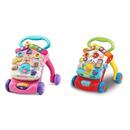 Image of VTech First Steps Baby Walker - Push Along Toy with Shapes, Sounds, Music & Phrases