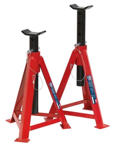 Image of Sealey As5000M Axle Stands 5Tonne Cap Per Stand 10Tonne Per Pair Medium Height