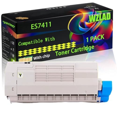 Image of ES7411 Compatible for Okidata OKI Toner Cartridge with Chip ES3032a4 ES7411 Pro 7411 Printers, High Yield Value Pack Black Consumables Multi-Pack Remanufactured Compatible (1 Pack Yellow)