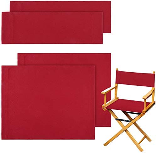 Image of STAY GENT 2 Set Durable Replacement Seat Cover for Directors Chair Red