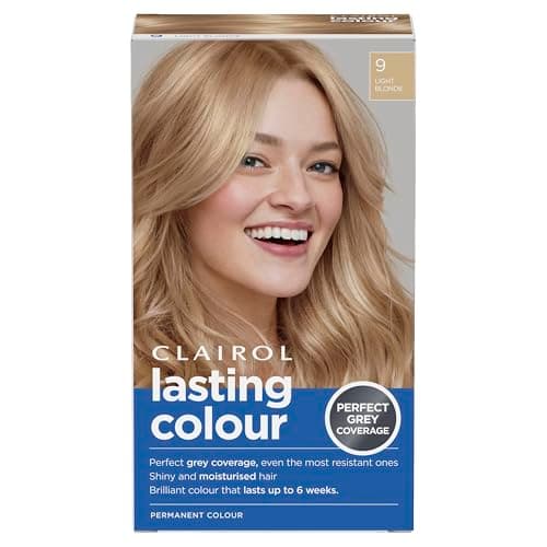 Image of Clairol Lasting Colour Permanent Hair Dye | Ideal Grey Coverage | Shiny and Moisturised Hair | 9 Light Blonde
