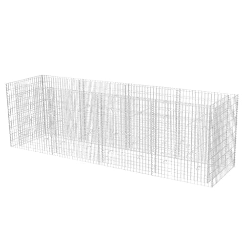 Image of vidaXL Gabion Raised Bed Steel 360x90x100cm Outdoor Garden Rock-Stone Wall Basket