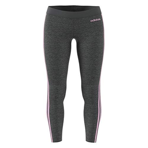 Image of Adidas Women Essentials 3-Stripes Tights - Dark Grey Heather/True Pink, M