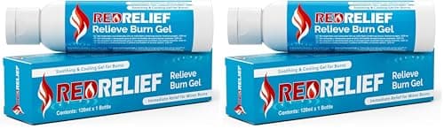 Image of RedRelief Emergency Burn Gel 120ml Bottle - Soothing and Cooling Gel Dressing for Burns, Scalds and Sunburn. Multipack: 2 Packs of 1 Bottle