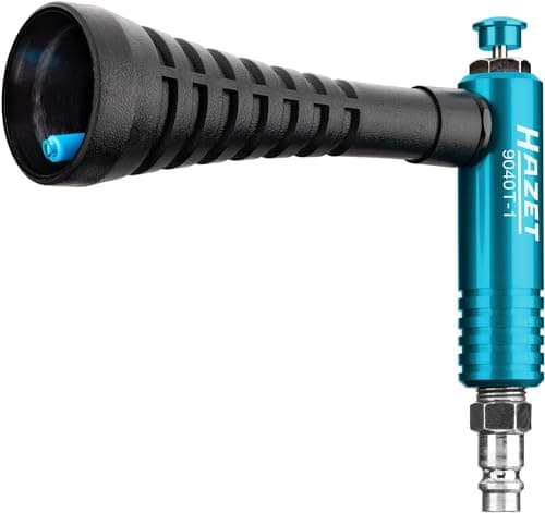 Image of HAZET Turbo air Gun 9040T-1, Swirl Nozzle generates Powerful air Pulse, 6 bar Operating Pressure with Ergonomic Handle, for Quick Removal of dust, Chips etc.