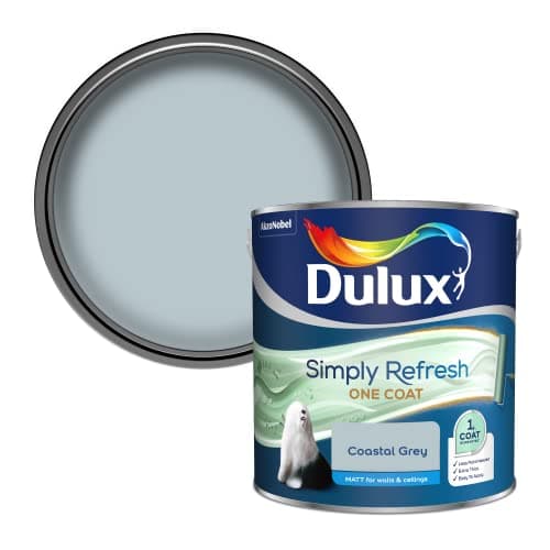 Image of Dulux Simply Refresh One Coat Matt Emulsion Paint - Coastal Grey - 2.5L
