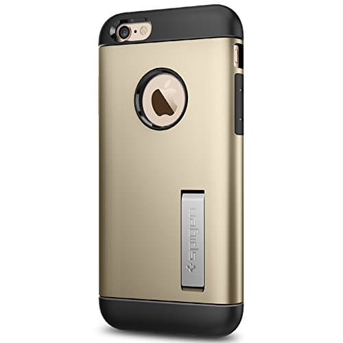 Image of Spigen Slim Armor Case with Air Cushion Corners for Apple iPhone 6/6S - Champagne Gold